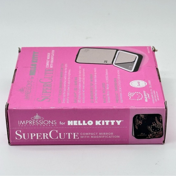 Impressions Vanity Hello Kitty Compact Mirror with Touch Sensor Switch (Black) - Picture 3 of 7